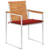 Exclusive House - Garden Chairs Set of 4 with Cushions Solid Acacia Wood
