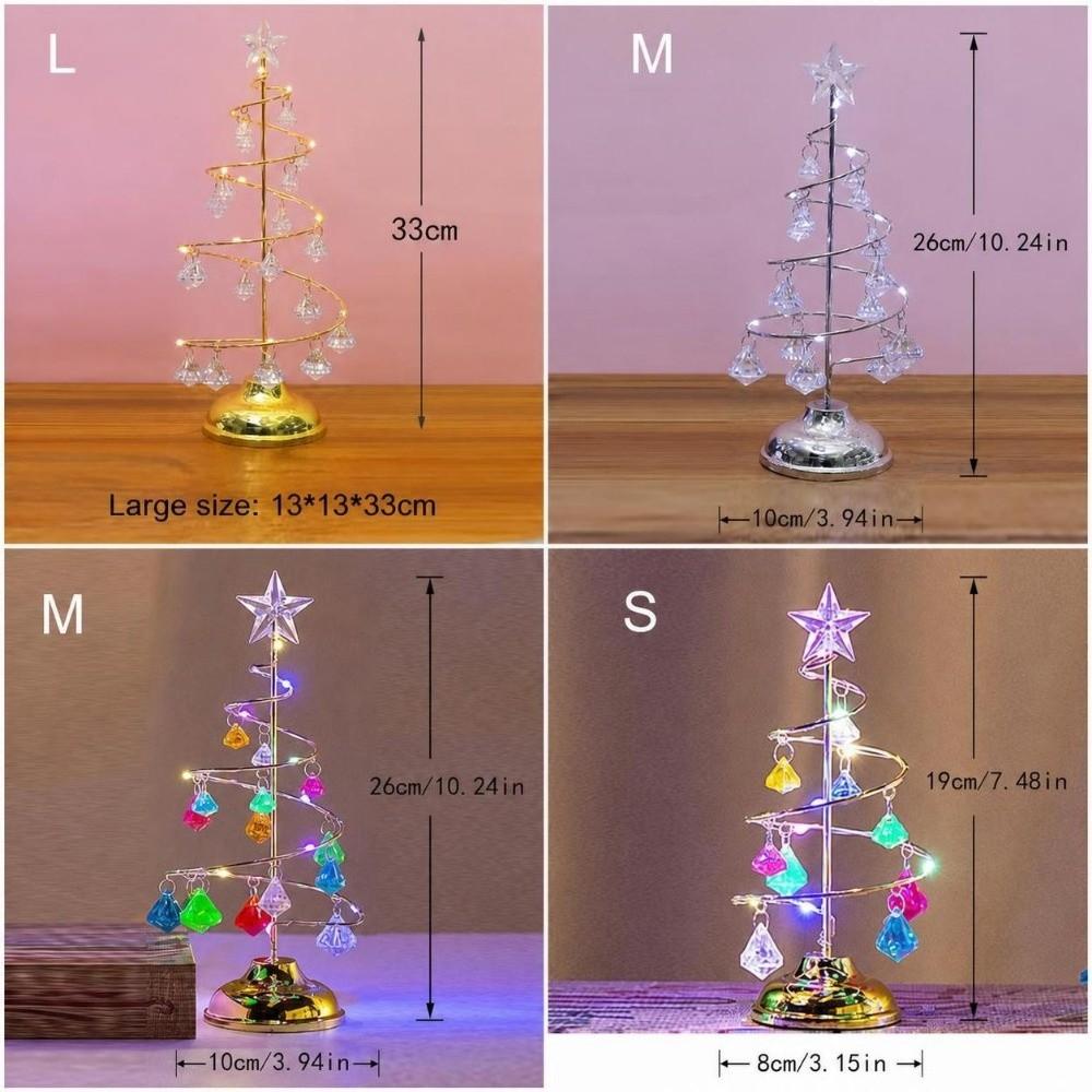 Crystal Pendant Christmas Decorative Light 3 Size Optional Night Light  Home Ornament