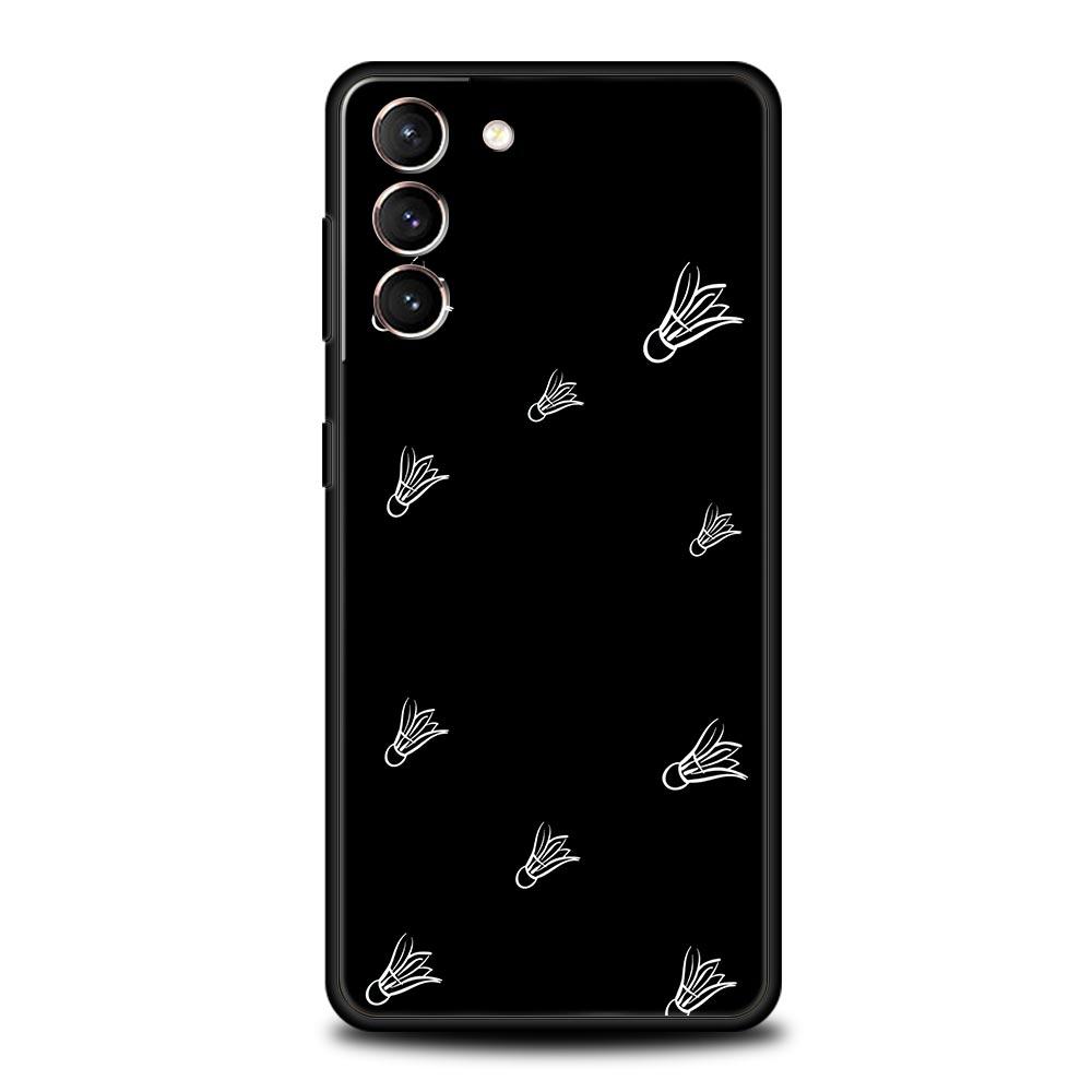 

badminton Soft Phone Case For Samsung Galaxy S25 Edge S24 Plus S23 FE S22 S21 S20 Ultra 5G S10 Black Protect Cover Samsung S23 Plus