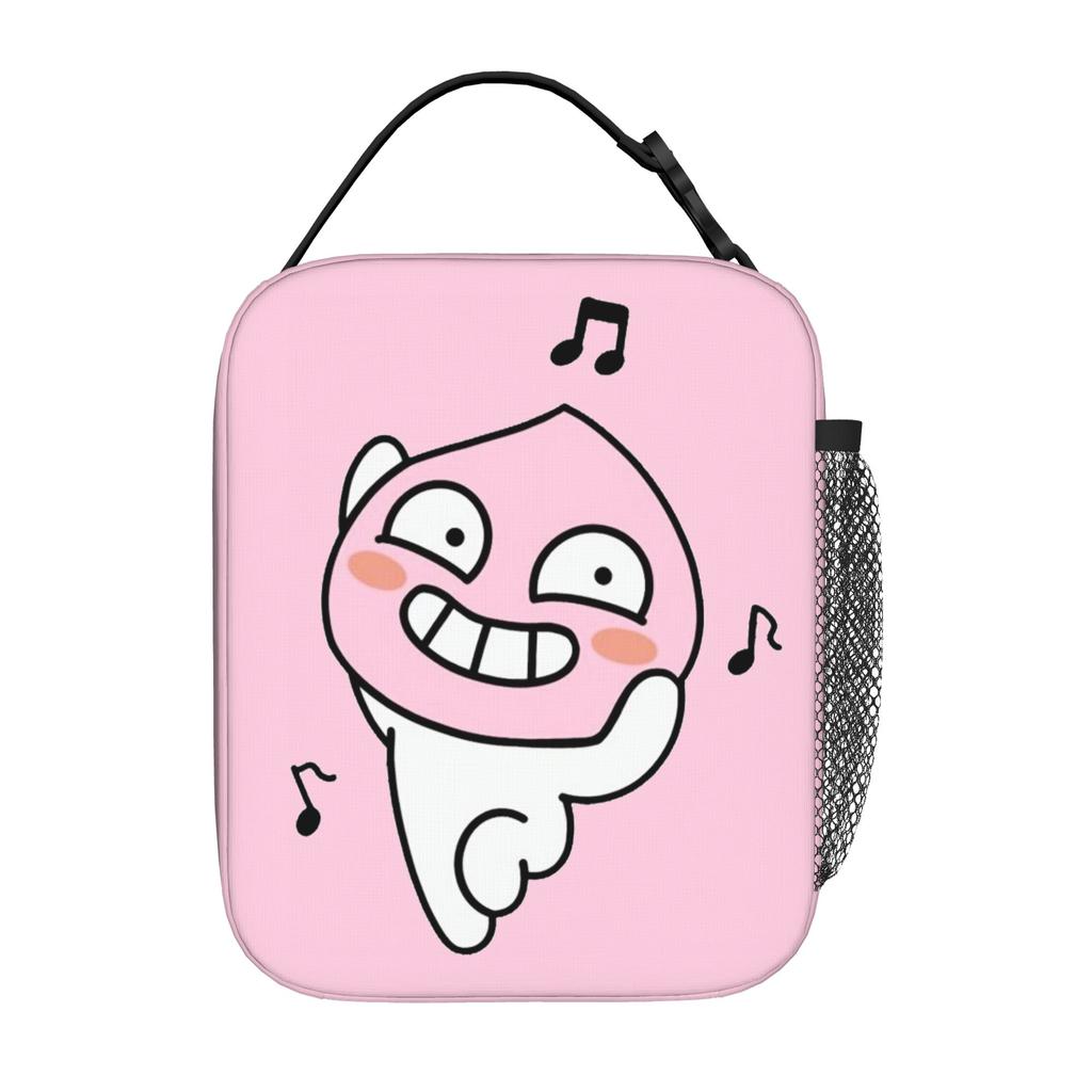 K-Kakao F-Friends Hello! Ryan Insulated Lunch Bag Leakproof Meal Container Cooler Bag Tote Lunch Box Picnic Food Handbags