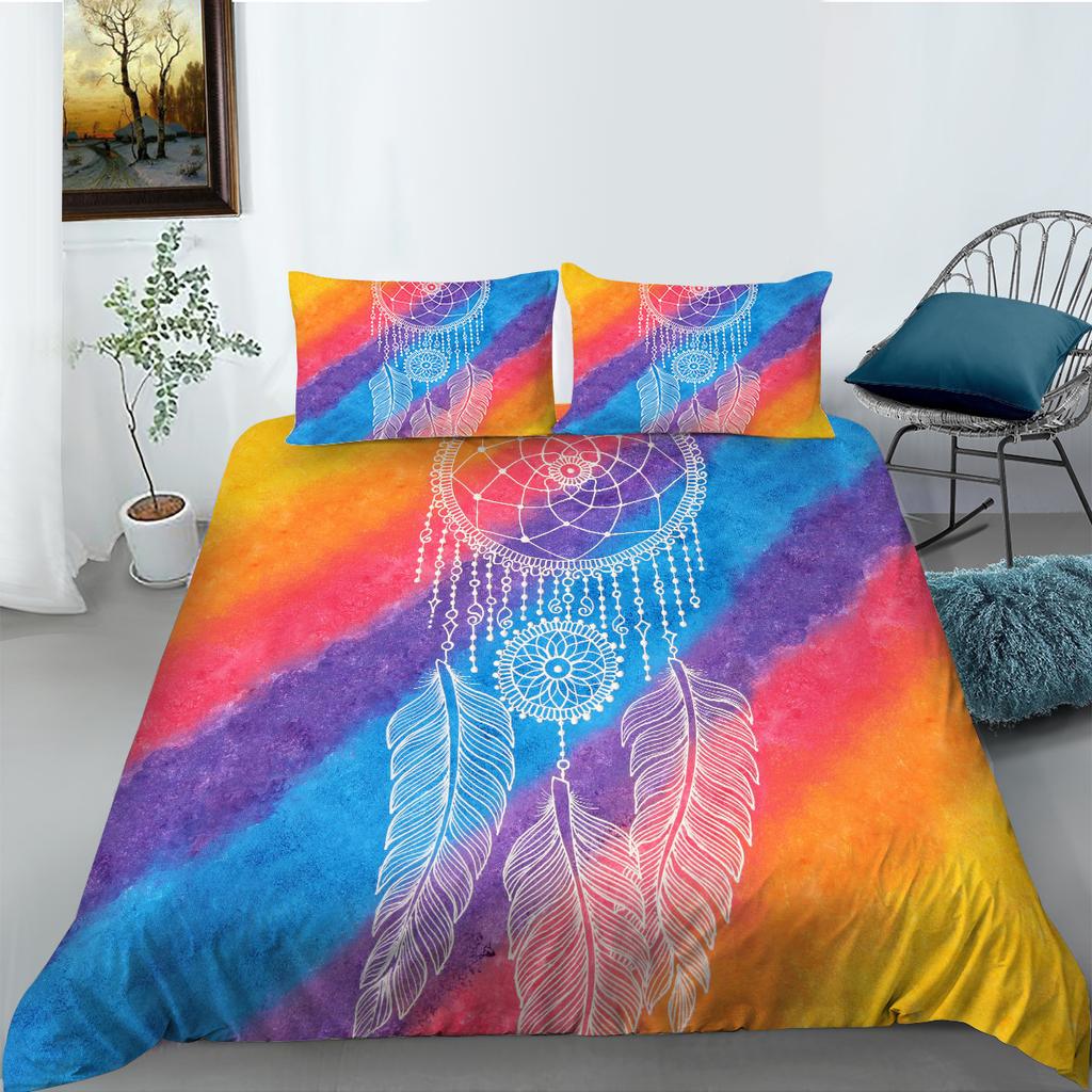 3D Dreamcatcher Print Bedding Suit Duvet Cover Set Quilt Cover Home Bedroom Decor Bedclothes Microfiber Pillowcase