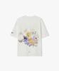 LIBERCLASSY [26Ss] Lmm42702 Ivory Water Flower Artwork T-Shirt
