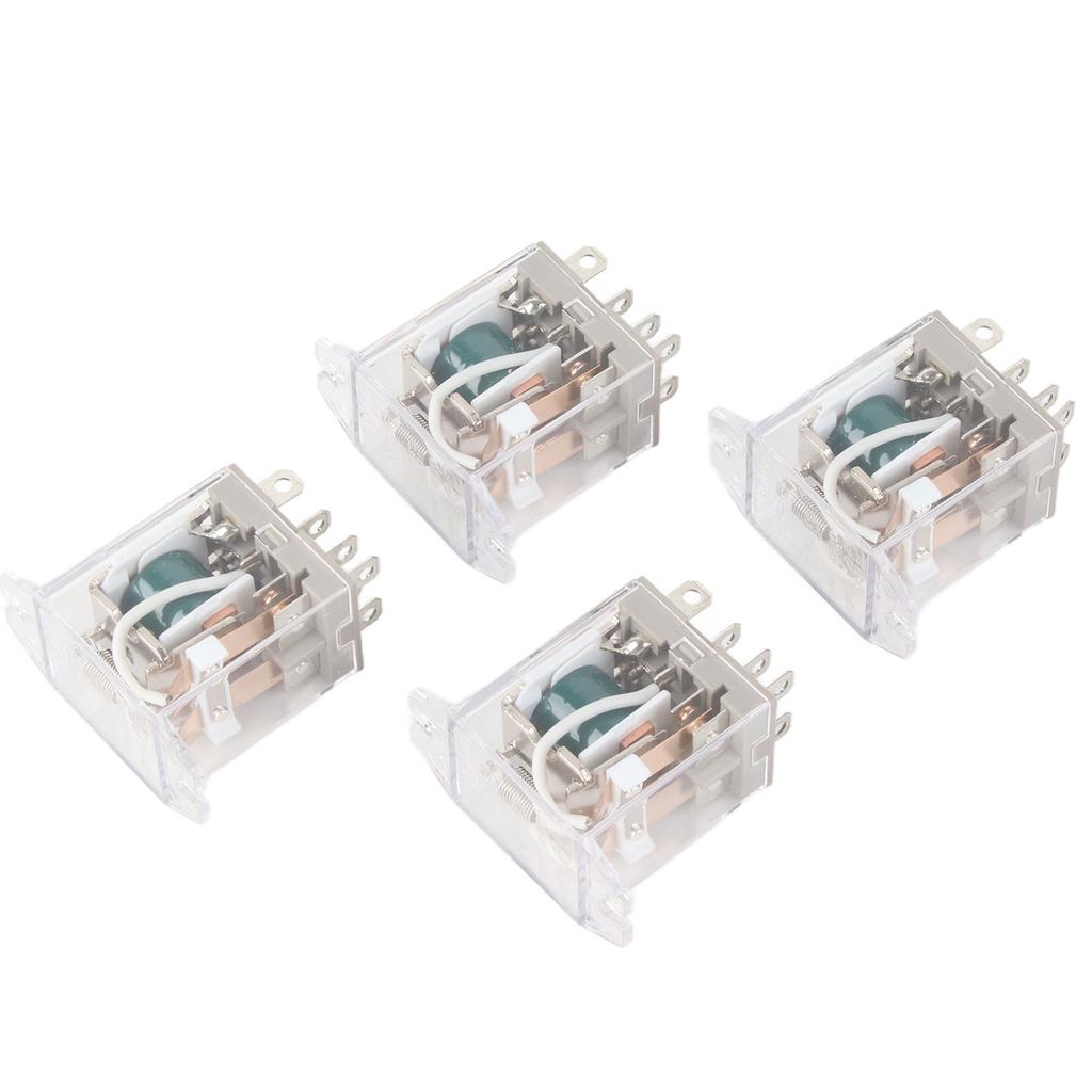 4pcs Electromagnetic Power Relay 220V Multi Purpose Waterproof Thermoplastic Structure for Garage Door