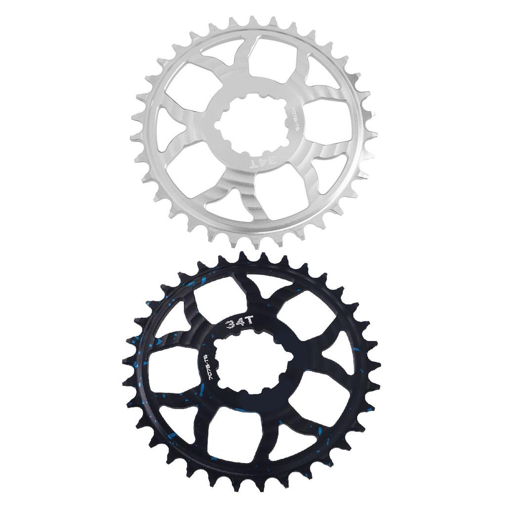 34T Bike Chainring 7075 Aluminum Alloy Positive Negative Tooth Round Chainwheel for GXP Road Bikes