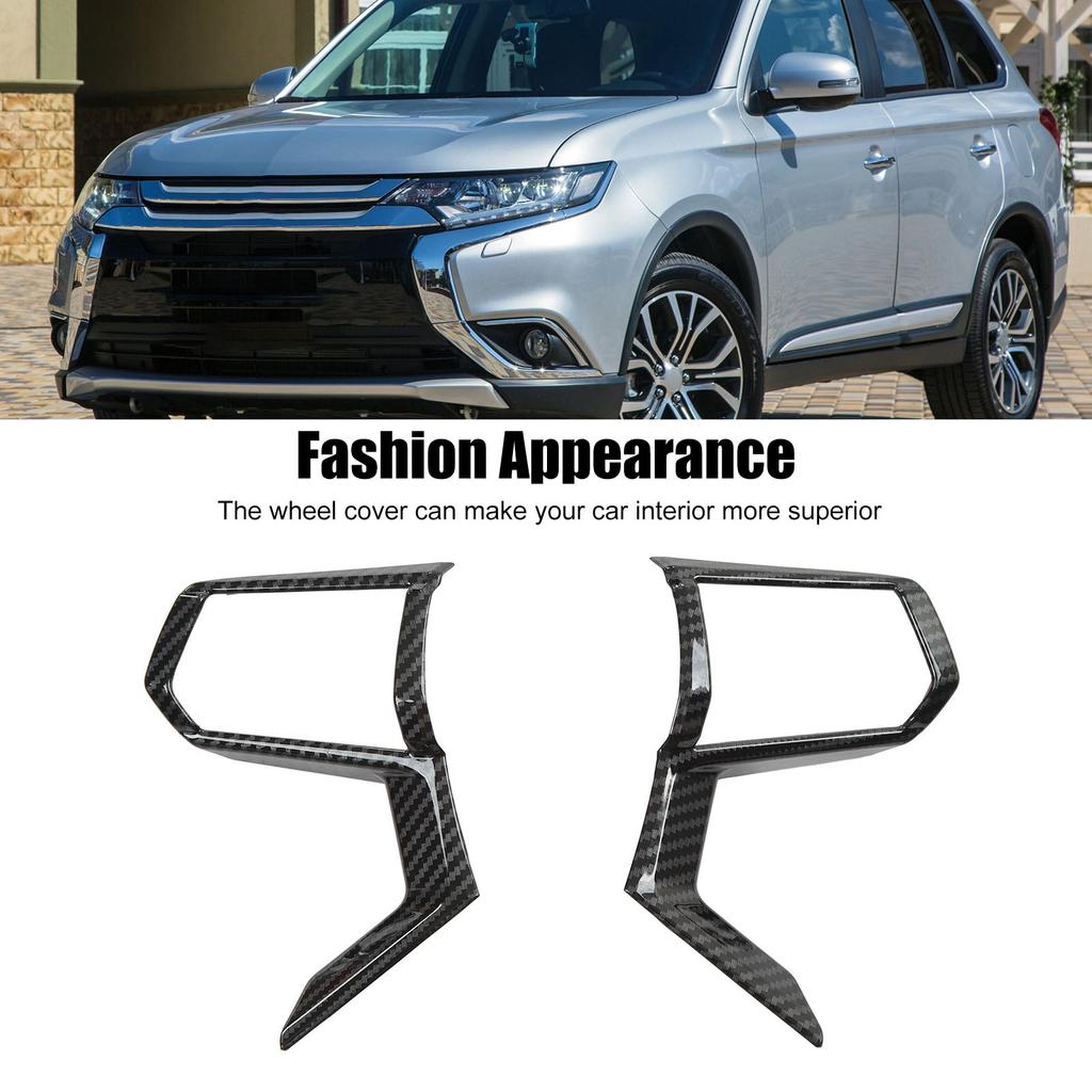 2Pcs Steering Wheel Cover Decoration Frame Trim Replacement for Mitsubishi Outlander 2023 Car