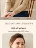 Women's Thick Cashmere Knit Sweater - Half High Neck, Solid Color, Loose Fit, Autumn/Winter