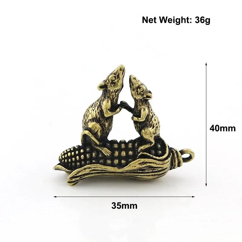 

Ретро Мышь Кукурузная Латунь Микрорезьба Украшение Креативная Металлическая Привлекающая Богатство Мышь Настольный Чайный Питомец Ручной Работы Украшение Домашнего Декора