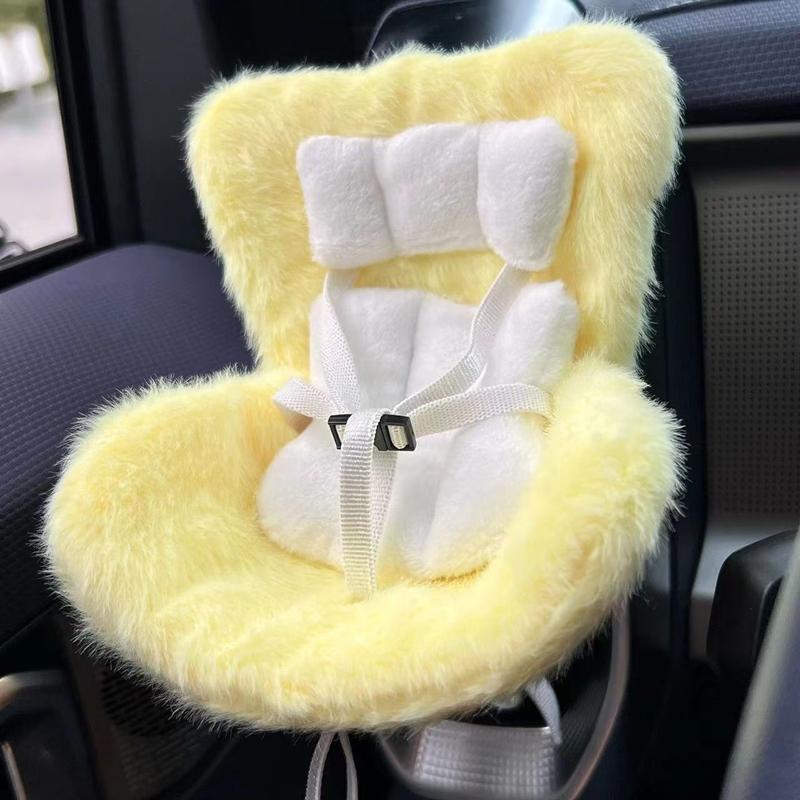Labubu Barnesete 17cm Kawaii Plysj Sikkerhetssete Bil Luftuttaksdekorasjon Kawaii Anime Dukke Bilinteriørdekor Kreative Gaver