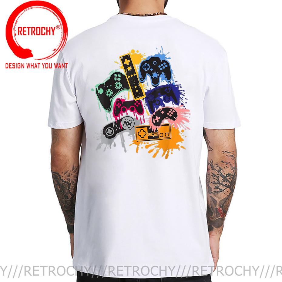 Splash Ink Art Control All The Things Video Game Controller TShirt Unisex Graphic T Shirt Unisex Clothing Fashion Casual Tee Shirt