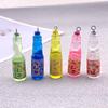 10Pcs Mix Lot Resin Juice Bottle Charm Pendant For Jewelry Making Earrings Necklace Key Chain Accessories Diy