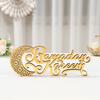 Ramadan Kareem Golden Acrylic Ornament 2025 Eid Mubarak Ramadan Decoration for Home Islamic Muslim Party Decor Eid Al Adha Gift