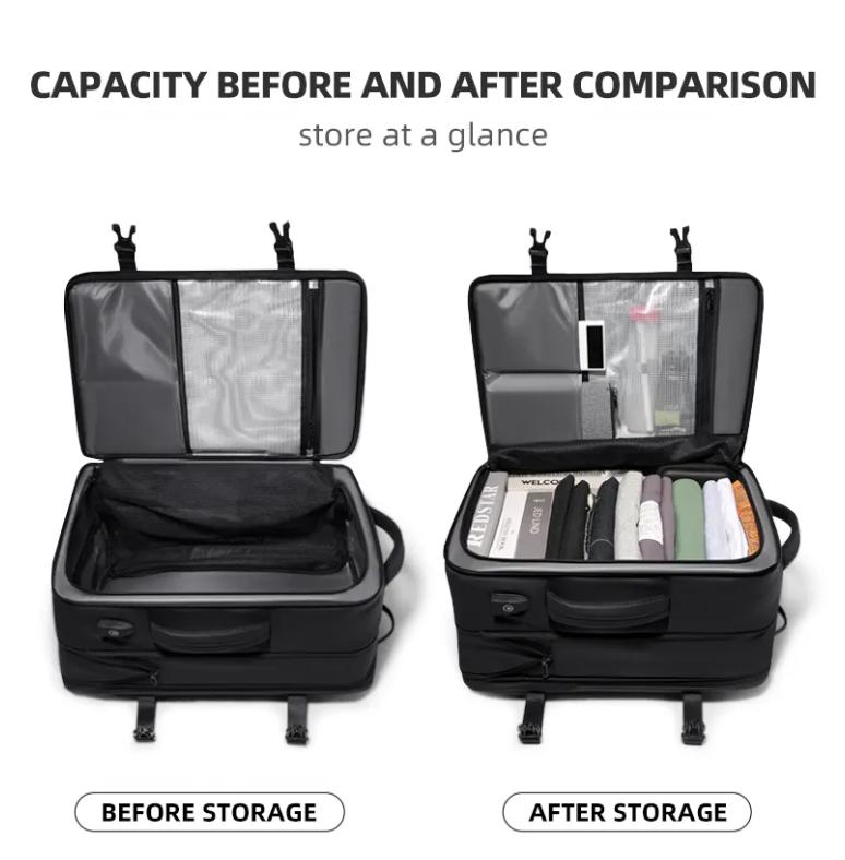 Fenruien Ny 40L Stor Kapasitet&Utvidbar Reise Ryggsekk Multifunksjon 17,17.3 Tommer Business Laptop Ryggsekk Veske