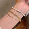1 PCS Business Sexy Stainless Steel Lace Bracelet Is Suitable for Women's Daily Travel, Parties, and Banquets To Wear Zircon