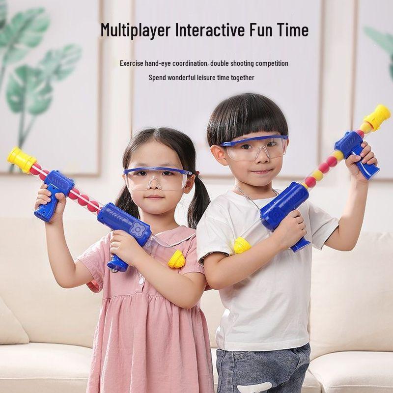 Hit Me Ducky! Parent-Child Interactive Toy with Air-Powered Soft Bullet, 3-Shot Firing for Kids 6+
