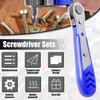 12/14/22 In 1 Mini Screwdriver Set 1/4 Right Angled Ratchet Screwdriver with Phillips Slotted Torx Magnetic Bits for Small Space