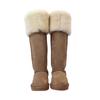 2024 Winter New Sleeve Fur Integrated Snow Boots Thickened High Cotton Boots Two Wear Thick-soled Knee Boots