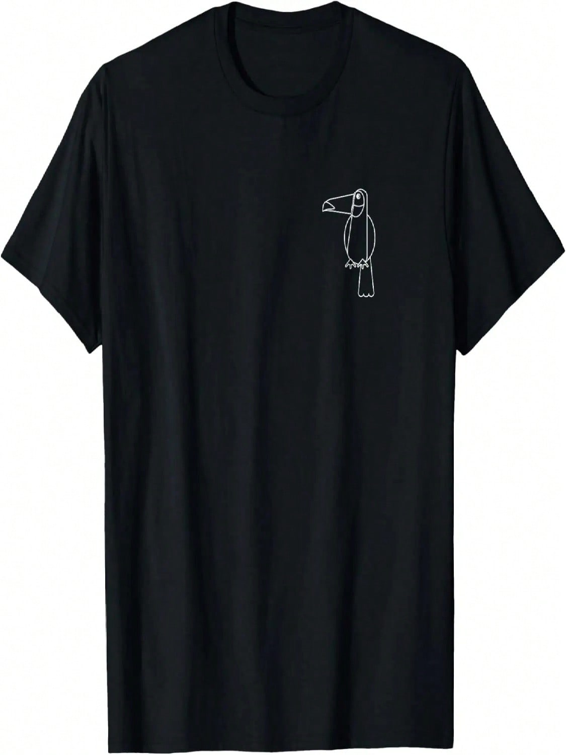 Toucan Icon Minimalist Graphic Tee Shirt T-Shirt S разноцветный