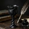 1Pc Gothic Thorny Rose Ornament, Dark Thorny Rose Design, 3D Craft Dark Floral Decoration, Niche Dark Style Decoration For Bookshelf And Desktop