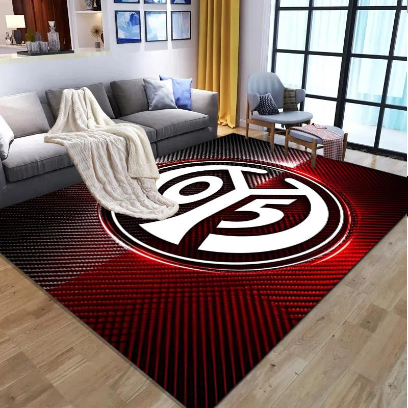 05 1FSV Mainz 05 Pattern Rug, Indoor/Outdoor Mat, for Picnic, Gameroom, Bedroom, Office, Living Room, Home Decor Carpet, Birthday Gift