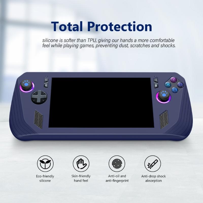 Soft Silicone Protective Case for Rog Gaming Handheld All Around Cover Case AntiScratch Comfort Silicone Case