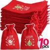 Weihnachts-Kordelzugbeutel Weihnachtsmann Weihnachtsbaum Süßigkeiten Geschenktasche DIY Hängende Dekorationstasche Heim Festival Partybedarf