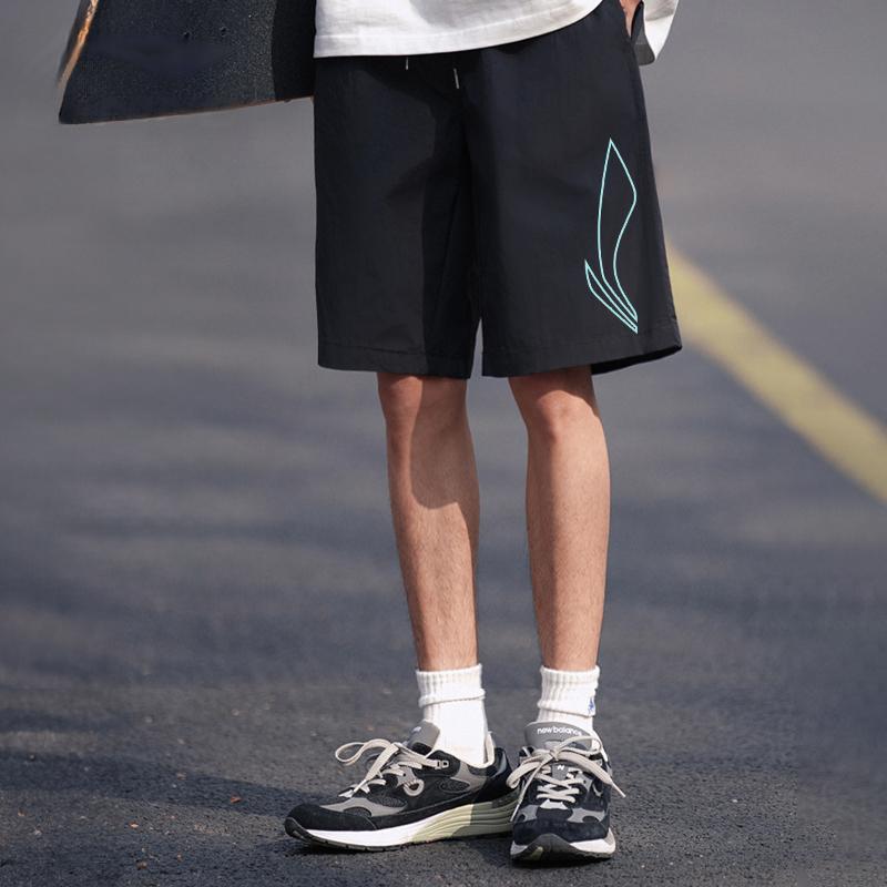 Li Ning Sports Life Collection Casual Shorts Men's Cool And Refreshing Black YKSU103-2