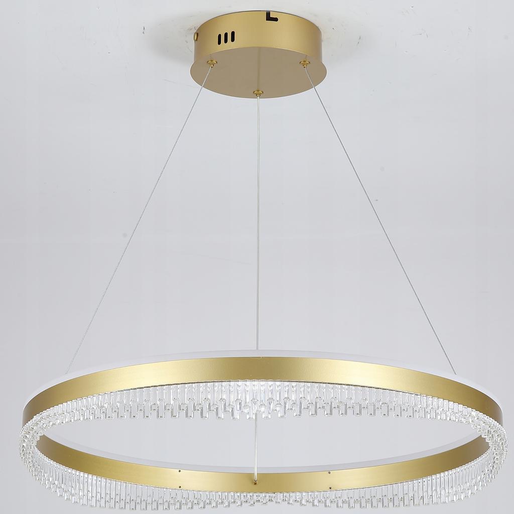 Led Ceiling Lamp Plafond Hanging Chandelier Ring Gold + Remote Control