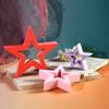 Pack of 3 Creative Hollow Star Silicone Molds Crafting Moulds Silicone Ornament Molds Star Statue Molds Silicone Texture