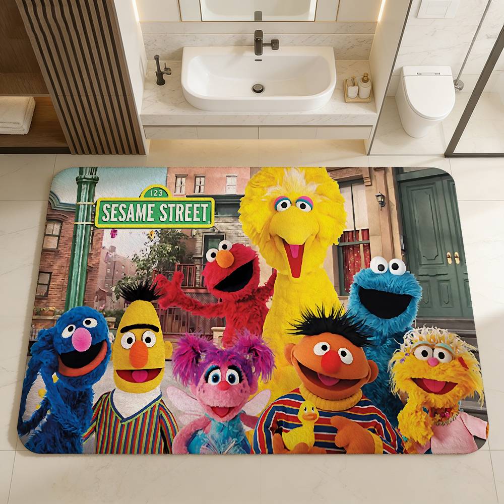 Classic TV S-Sesame S-Street Floor Mat Nordic Style Home Doormat Bathroom-Toilet Mats Bedroom Hotel Decor Mat