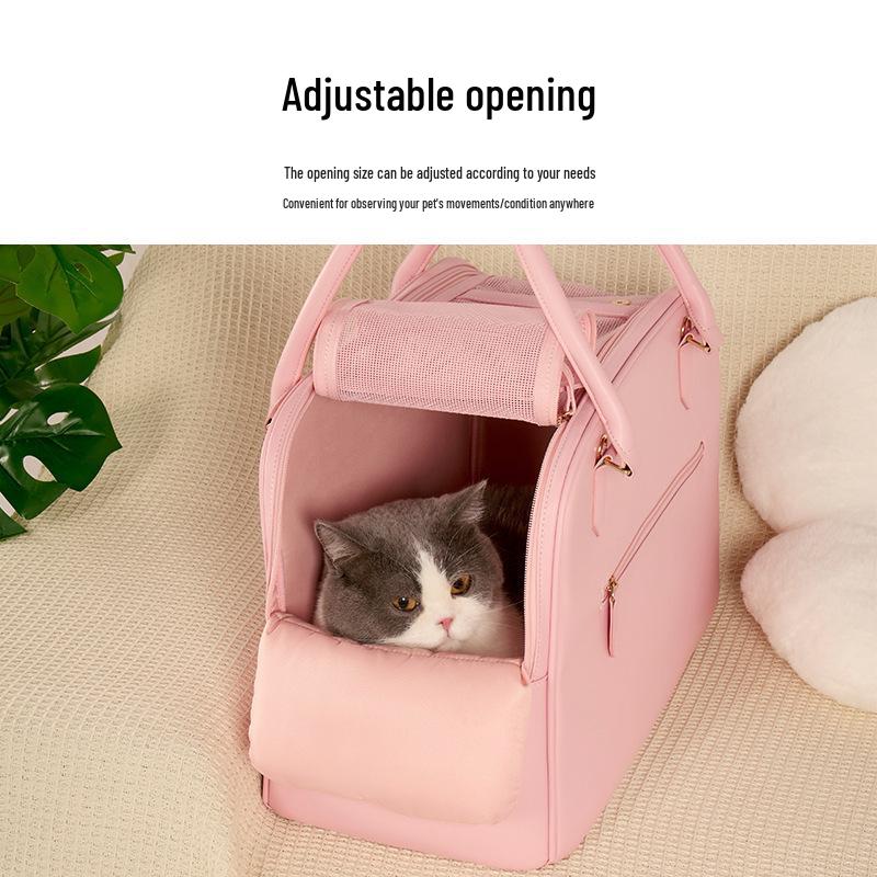 Wakytu British Pet Carrier: Large Capacity Cat/Dog Crossbody Bag, Breathable & Comfortable Handbag