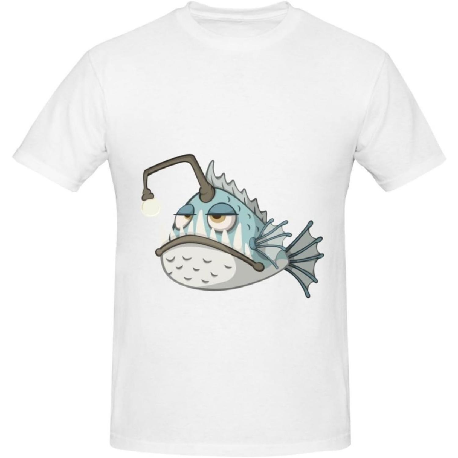 QIZYOQA Pipa Fish Cartoon Characters T-Shirt Cotton Short Sleeve for Men Women T-Shirt S