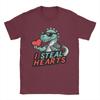 Vintage TShirt I Steal Hearts Trex Dino 100 Cotton TShirts  Trendy Cool Tshirt for Unisex Beach Y2K Basic Short Sleeve Top Tees