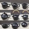 Special Clearance: Black Pottery Teapot Set - Japanese Retro Coarse Ceramic, Anti-Scald, Side Handle, Kung Fu Style