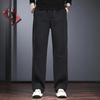 Heavy high-end casual pants men's new autumn and winter loose straight trousers drawstring air layer elastic sweatpants
