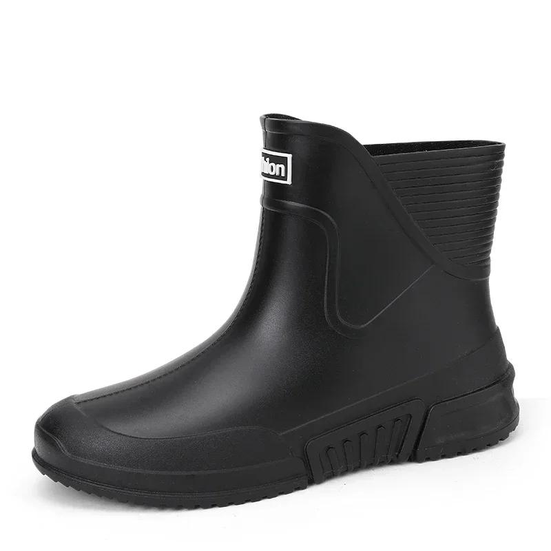 

Модные низкие модные мужские резиновые сапоги бархатные теплые поварские туфли рабочая обувь обувь для мойки автомобиля дождевая обувь износостойкая нескользящая обувь для воды 45 чёрный