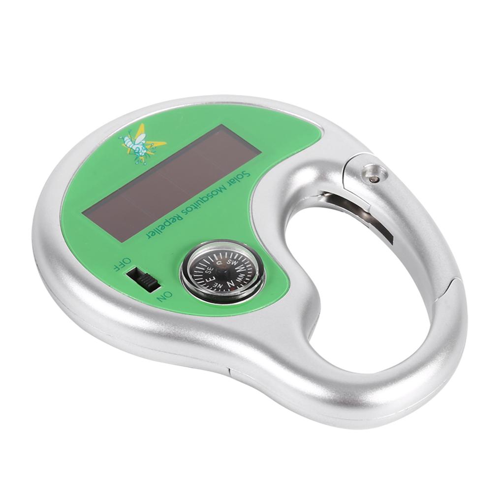 Portable Mosquito Insect Killer Repeller Expeller Hook Type Solar Ultrasonic W/ Compass Outdoor