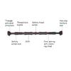 Adjustable Doorway Pull Up Bar Door Horizontal Bars Exercise Home Workout Gym Chin Up Training Bar Sport Fitness Equipments Black+Red