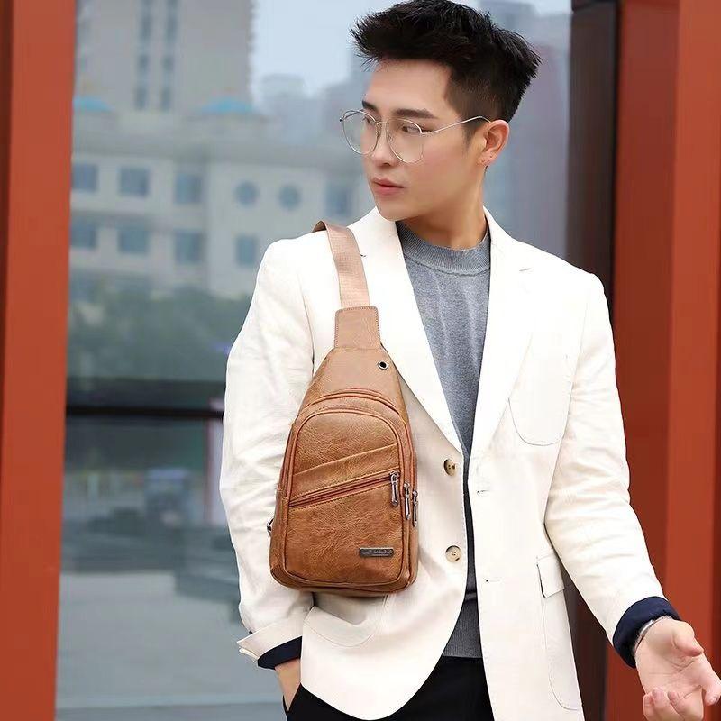 Personalized Men's Chest Bag, Casual and Fashionable Shoulder Bag, Chest Fold Shoulder Bag