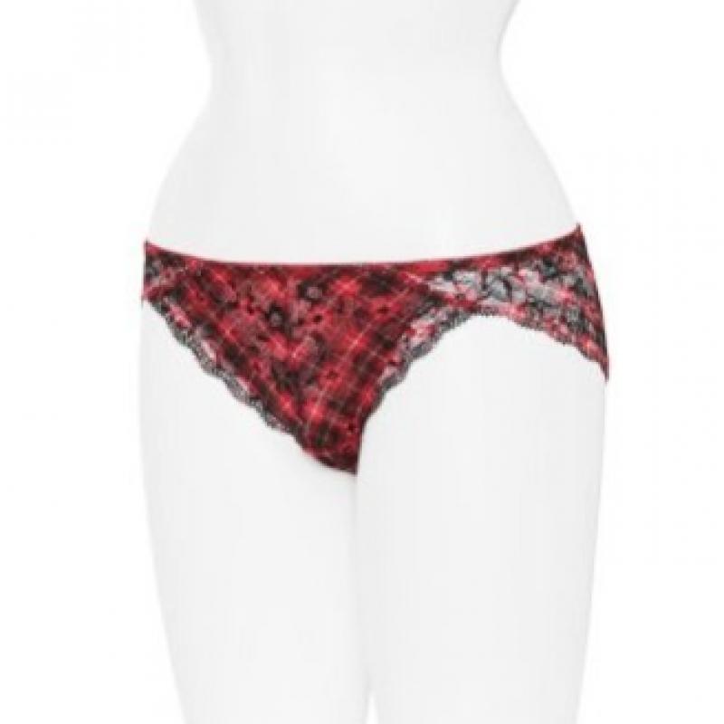 Guess Holiday Heart Check Wire Bra + Panty Set  Gdwbrb12 Bpb12 