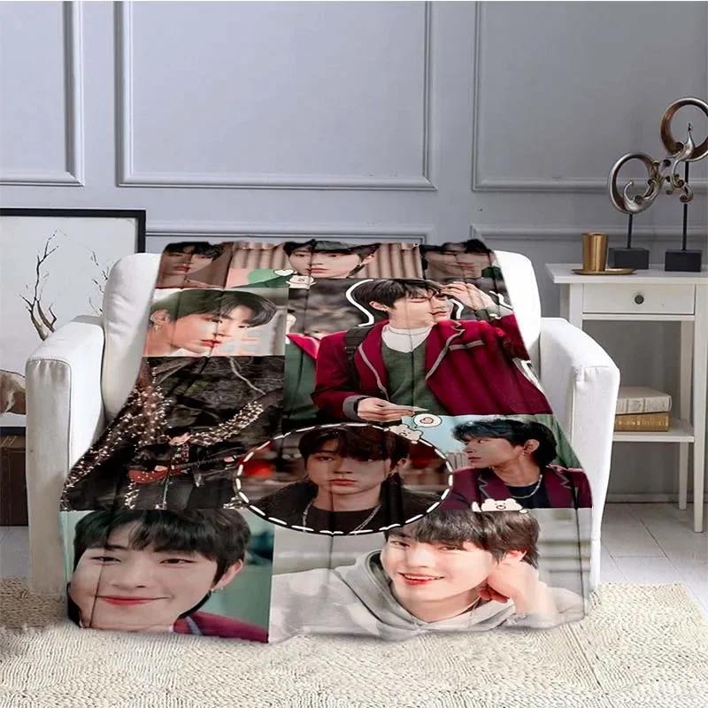 Serie Bellezza Vera Hwang in Youp Cha EunWoo Coperta di Flanella Arte Stellare Coperta Calda per Letto Camera da Letto Divano Coperta da Picnic Regalo
