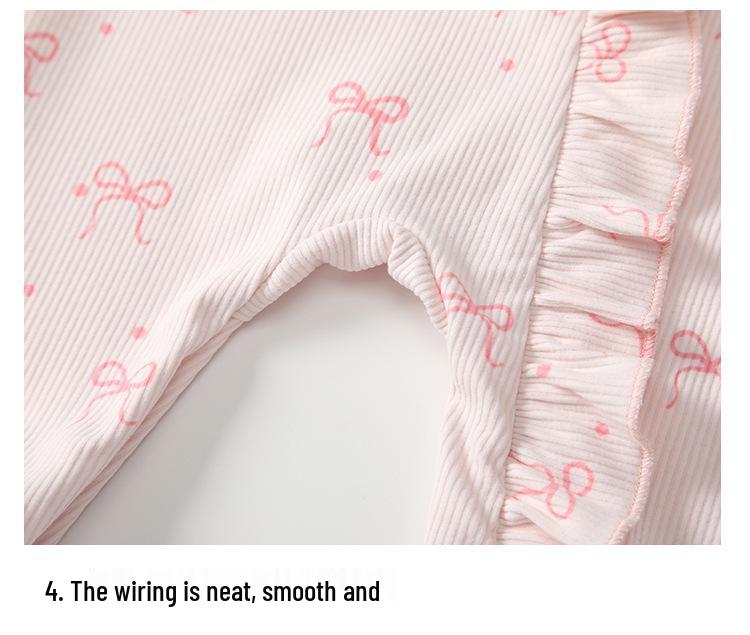 Spring & Autumn Newborn Baby Bodysuit - Warm Full Moon Girl Romper