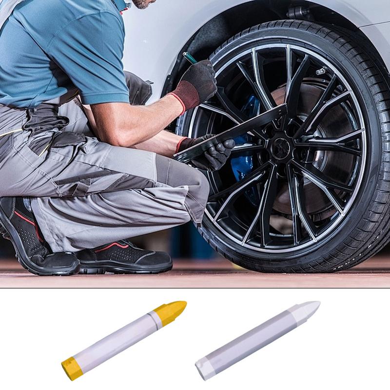 Waterproof Tire Paint Pen Automotive Marking Pen White Yellow Rainproof Car Decorations Oil-Based Automotive Tire Painting Tools