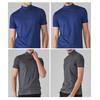 Heren Halve Hoge Kraag Slim Fit T-shirt Zomer Casual Korte Mouw Effen Kleur Elastisch Dun Pullover T-shirt