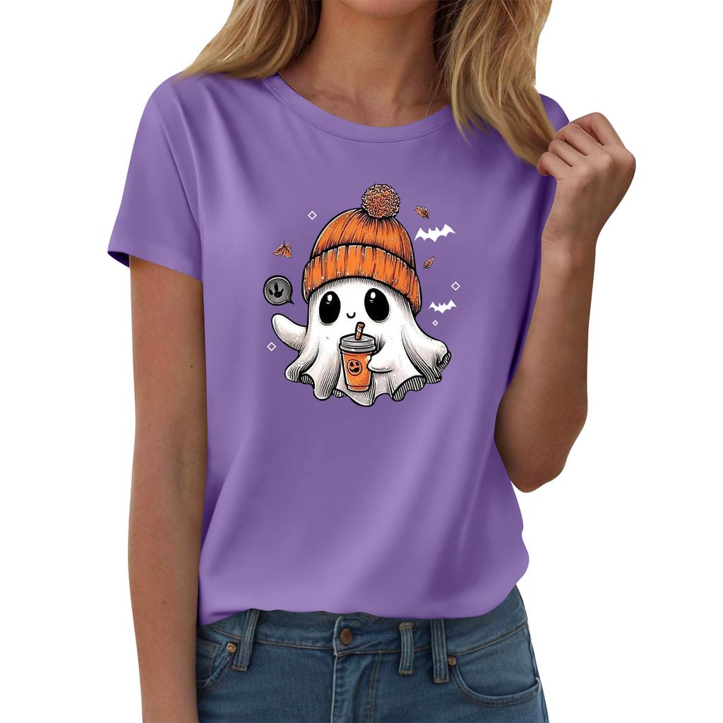 Women's T-shirts, Women's Short-sleeved Tops, Summer Fashion Round Neck Casual Stylish Shirts, Tunic Tops