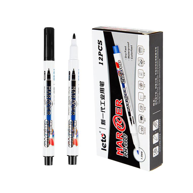 

12 Pieces/Box Permanent Markers 1mm Nib Oil-Based,Waterproof,Quick-Drying Ideal For Comics,CD,Glass And Graffiti