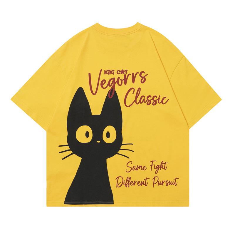 Модная летняя новая модная брендовая свободная футболка с короткими рукавами KiKiKi — фото 4