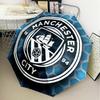 1PC City Football Club Printed Umbrella Folding umbrella, automatic umbrella 8-Frame for Travel, camping Fan gifts Christmas Gifts
