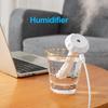 Mini USB Powered Portable Humidifier with Dimmable Soft Night Light Fits Various Bottles for Office Desktop Trip Use