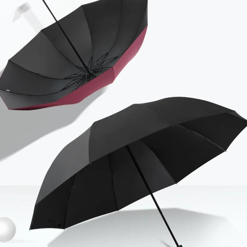 130cm extra-large folding umbrella suitable for both sunny and rainy days and is windproof, waterproof comprehensive protection.