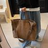 Büyük Boy Tote Çanta - Kadınlar için Kanvas Omuz Çantası, Cepli Geniş İş/Plaj Çantası